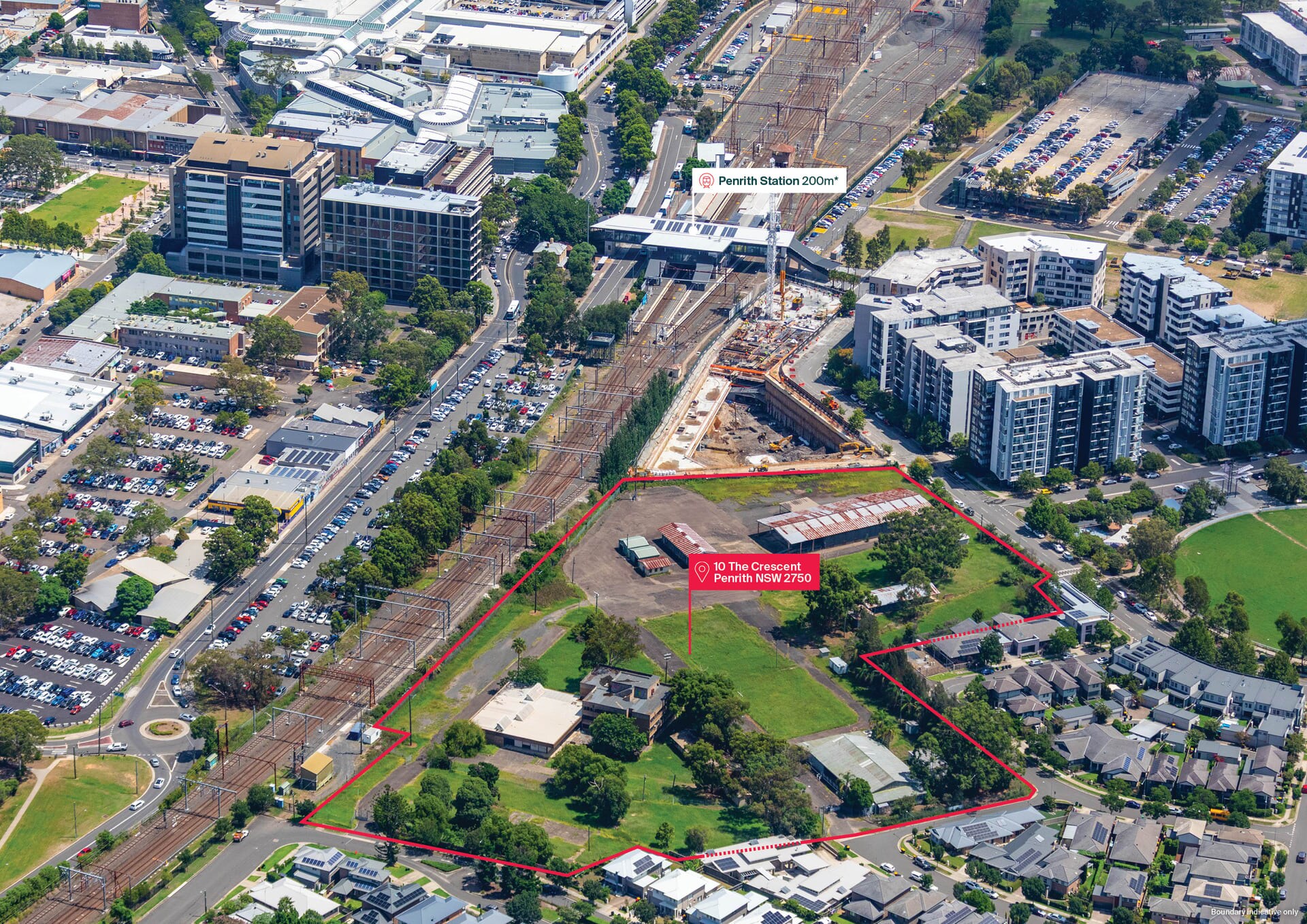 10 The Crescent, Penrith en venta Vista aérea- Imagen 1 de 5