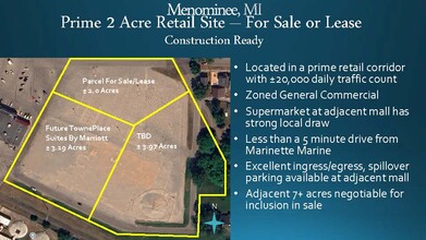 1101 7th Avenue, Menominee, MI - VISTA AÉREA  vista de mapa - Image1