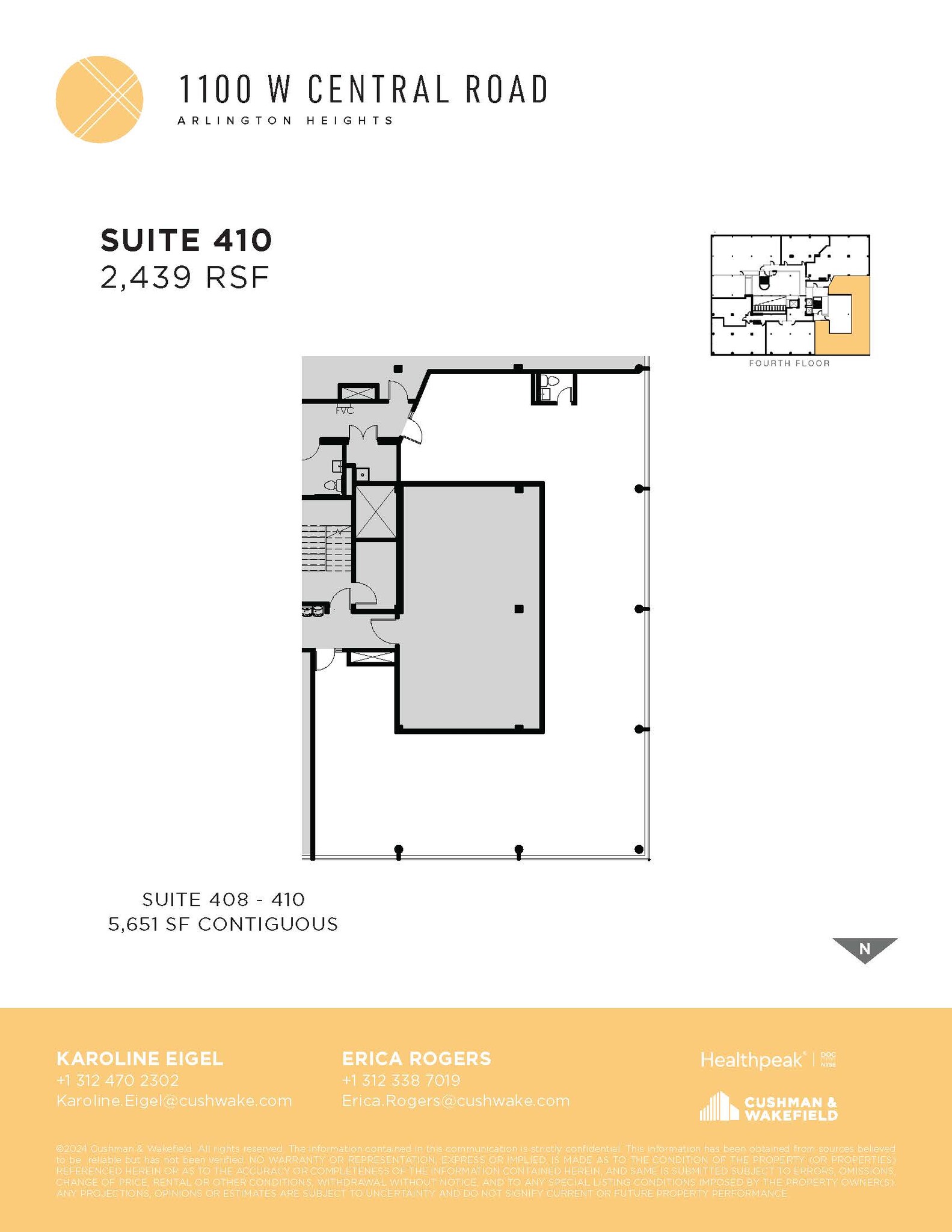 1100 W Central Rd, Arlington Heights, IL en alquiler Plano de la planta- Imagen 1 de 1