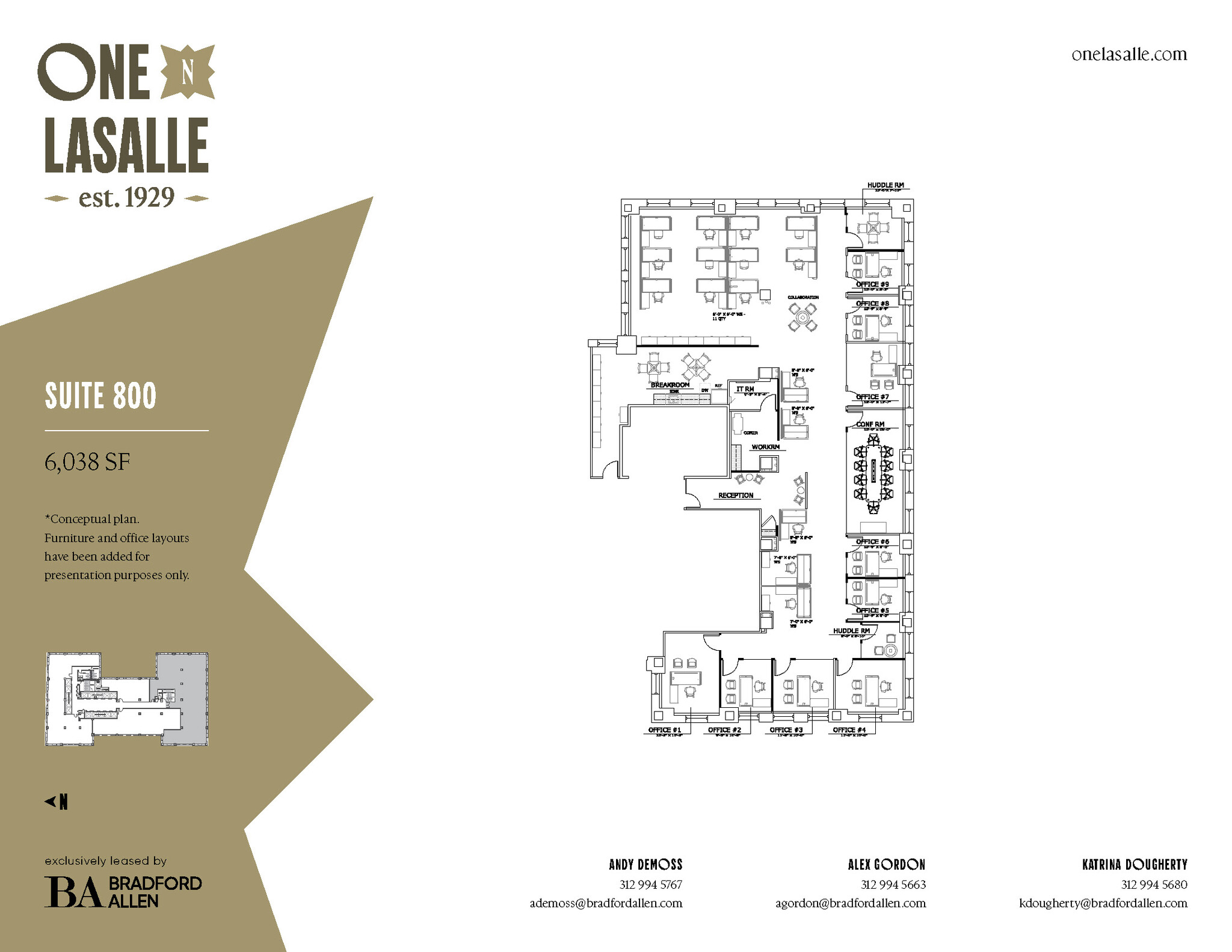 1 N La Salle St, Chicago, IL en alquiler Plano de la planta- Imagen 1 de 4