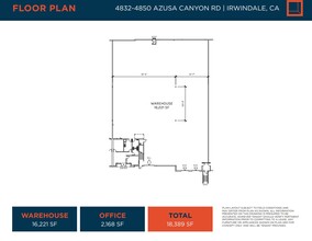 4832-4850 Azusa Canyon Rd, Irwindale, CA en alquiler Plano de la planta- Imagen 1 de 1