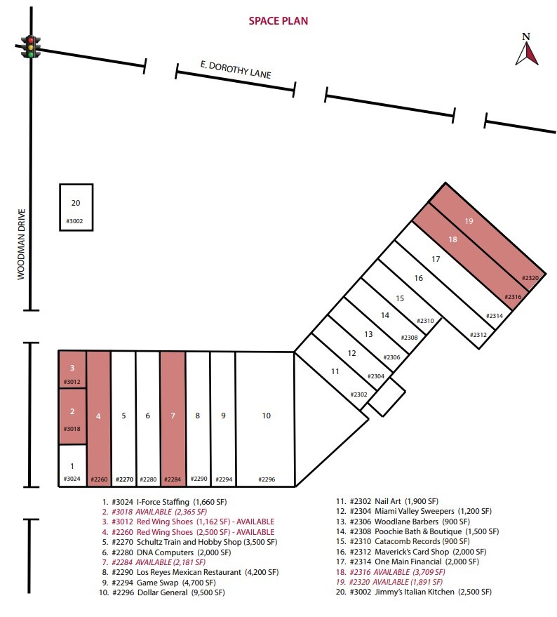 2260-3024 E Dorothy Ln, Kettering, OH en alquiler Plano del sitio- Imagen 1 de 1