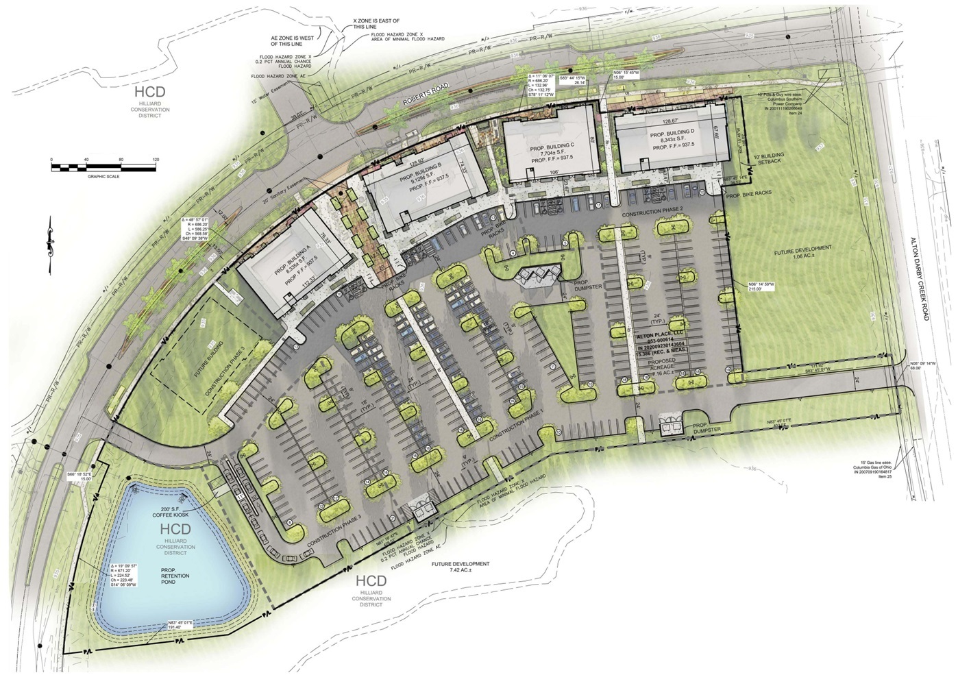 SWC of Roberts Road and Alton Darby Road, Hilliard, OH en alquiler Plano del sitio- Imagen 1 de 1