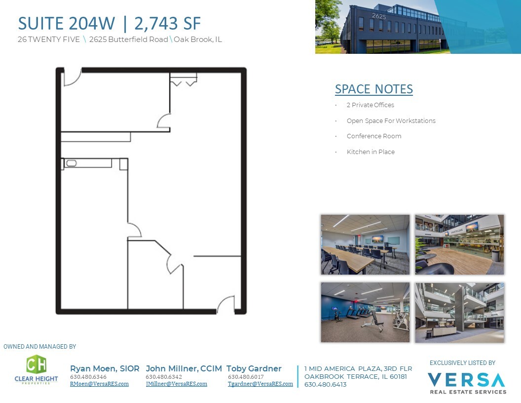 2625 Butterfield Rd, Oak Brook, IL en alquiler Plano de la planta- Imagen 1 de 1