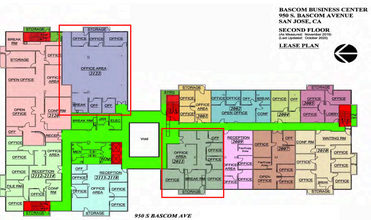 950 S Bascom Ave, San Jose, CA en alquiler Plano de la planta- Imagen 1 de 1