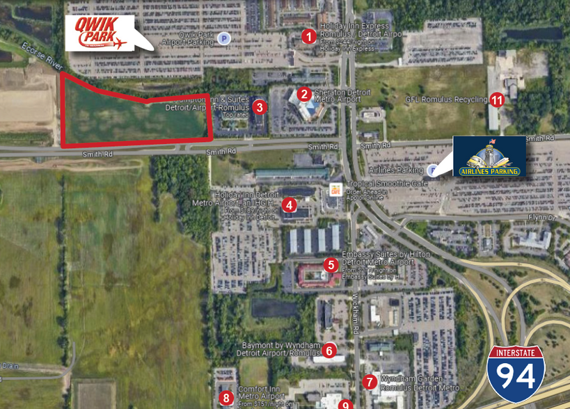 12.88 Acres Smith Road, Romulus, MI en venta - Foto principal - Imagen 1 de 1