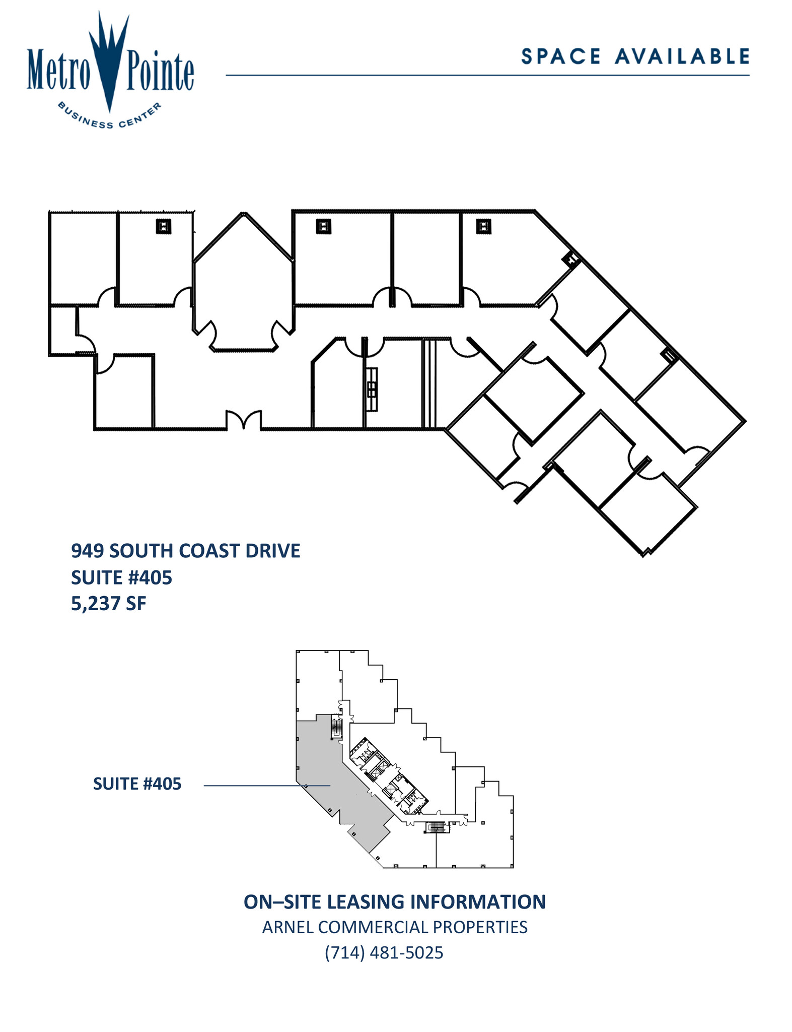 949 S Coast Dr, Costa Mesa, CA en alquiler Plano de la planta- Imagen 1 de 1