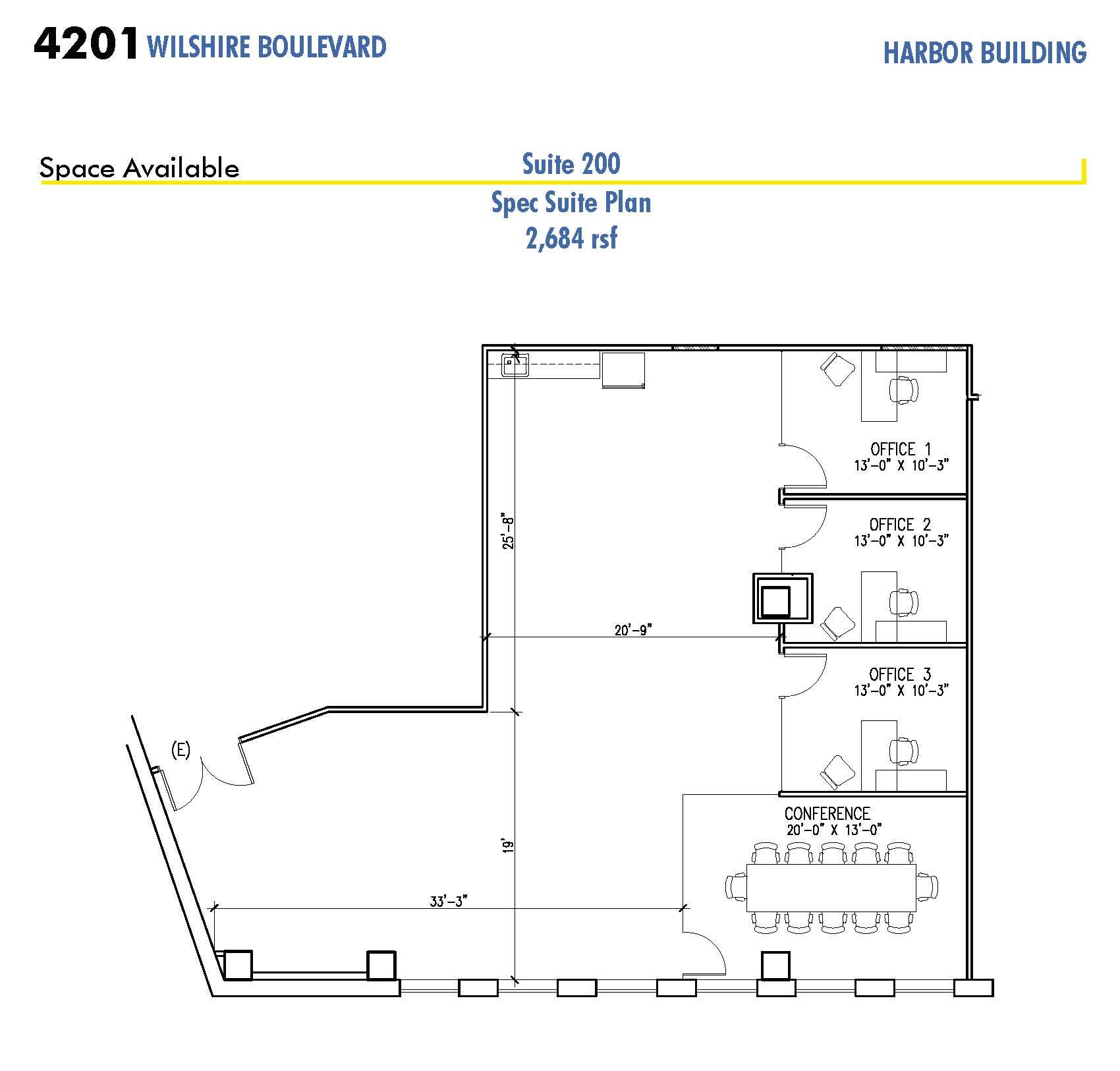 4201 Wilshire Blvd, Los Angeles, CA en alquiler Plano de la planta- Imagen 1 de 1