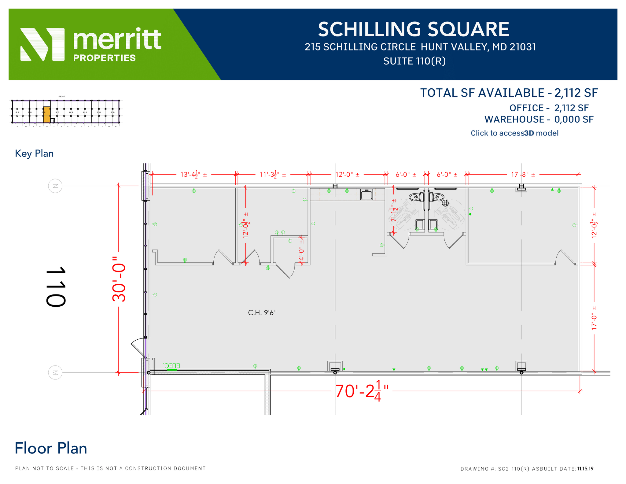 215 Schilling Cir, Hunt Valley, MD en alquiler Plano de la planta- Imagen 1 de 1