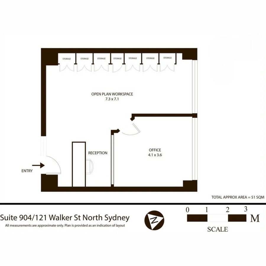 121 Walker St, North Sydney, NSW 2060 - Unidad 904 - - Plano de la planta - Image 1 of 6
