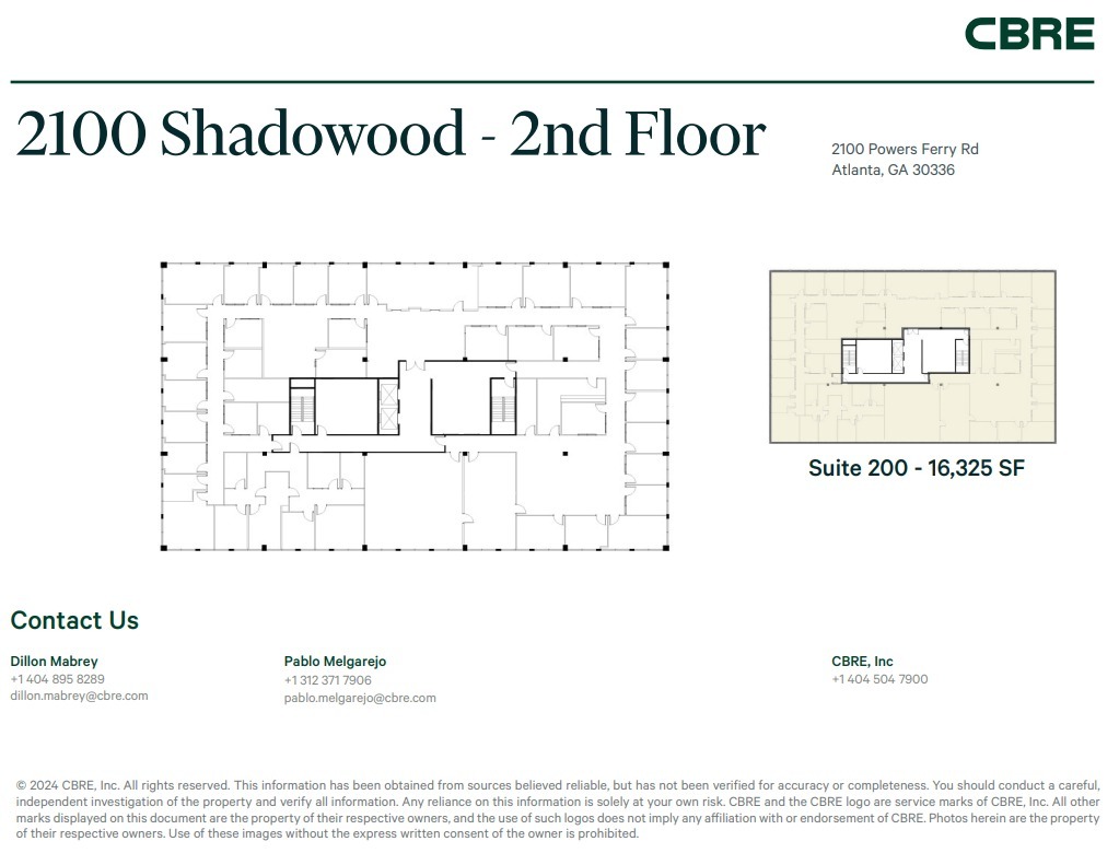 2100 Powers Ferry Rd SE, Atlanta, GA en alquiler Plano de la planta- Imagen 1 de 1