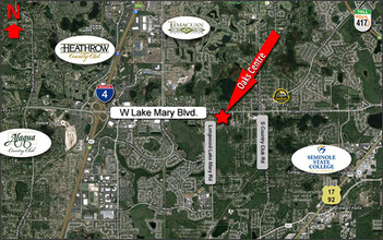 3037 W Lake Mary Blvd, Lake Mary, FL - VISTA AÉREA  vista de mapa