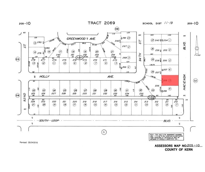 Hacienda Blvd & S Loop blvd, California City, CA en venta - Plano de solar - Imagen 1 de 2