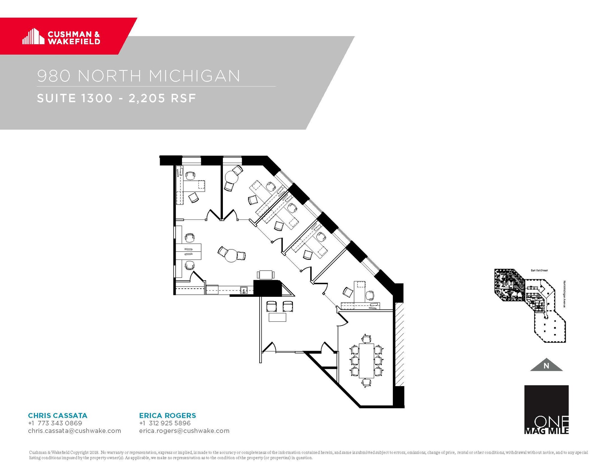 980 N Michigan Ave, Chicago, IL en alquiler Plano de la planta- Imagen 1 de 1