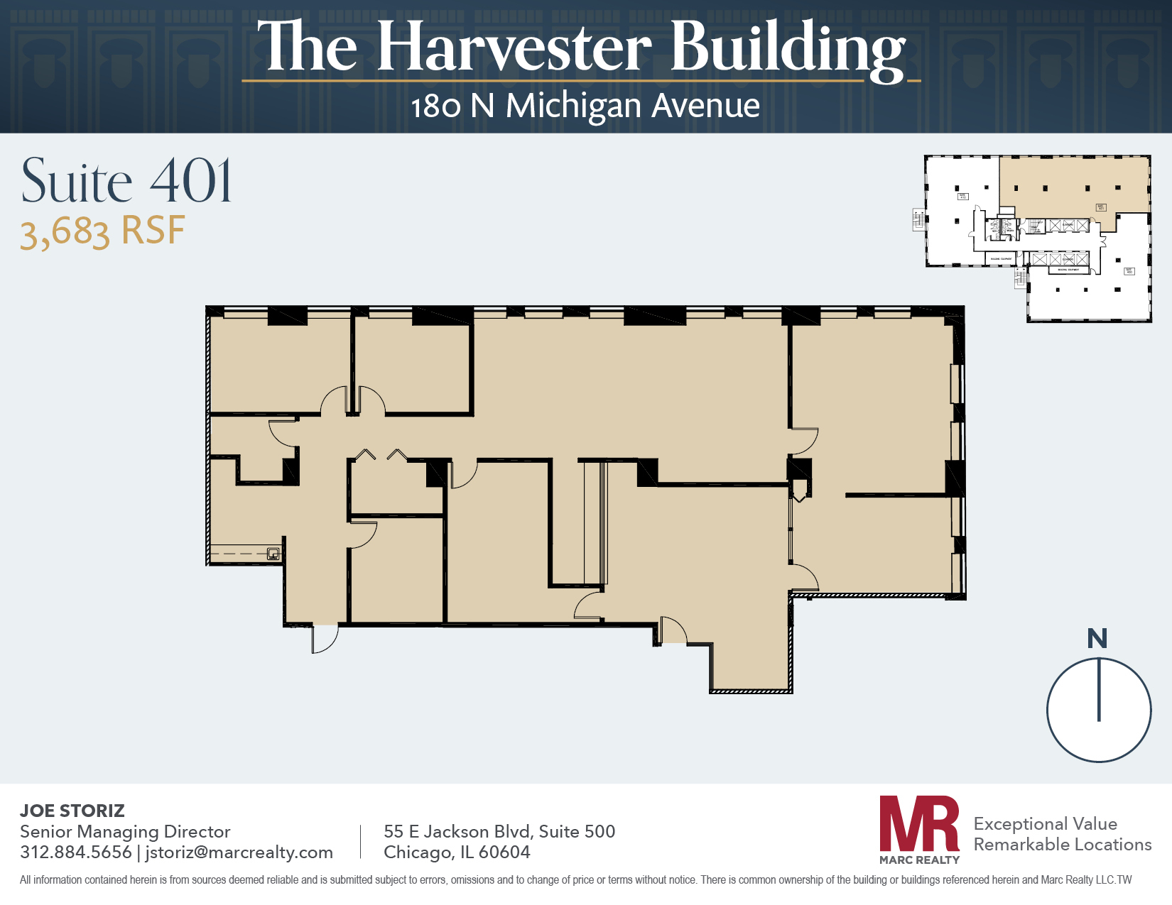 180 N Michigan Ave, Chicago, IL en alquiler Plano de la planta- Imagen 1 de 1