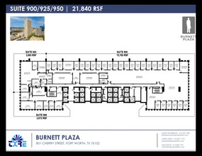 801 Cherry St, Fort Worth, TX en alquiler Plano de la planta- Imagen 2 de 4