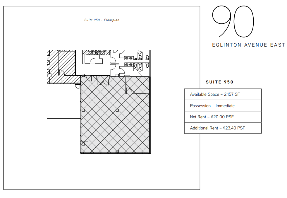 90 Eglinton Ave E, Toronto, ON en alquiler Plano de la planta- Imagen 1 de 1