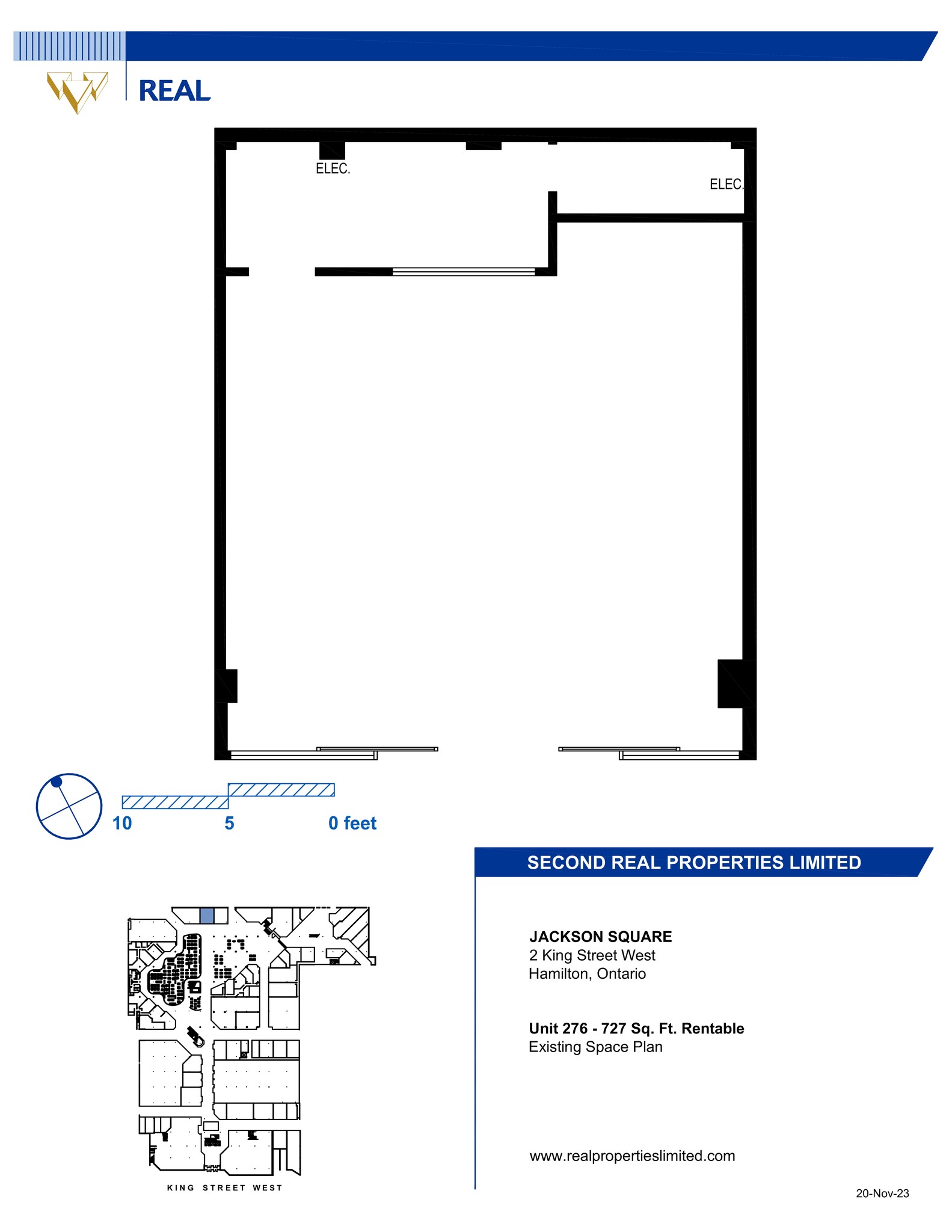 100, 110, and 120 King St W, Hamilton, ON en alquiler Plano del sitio- Imagen 1 de 1