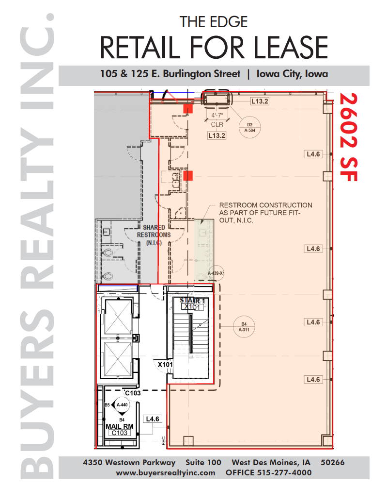 300 S Clinton St, Iowa City, IA en alquiler Plano de la planta- Imagen 1 de 1