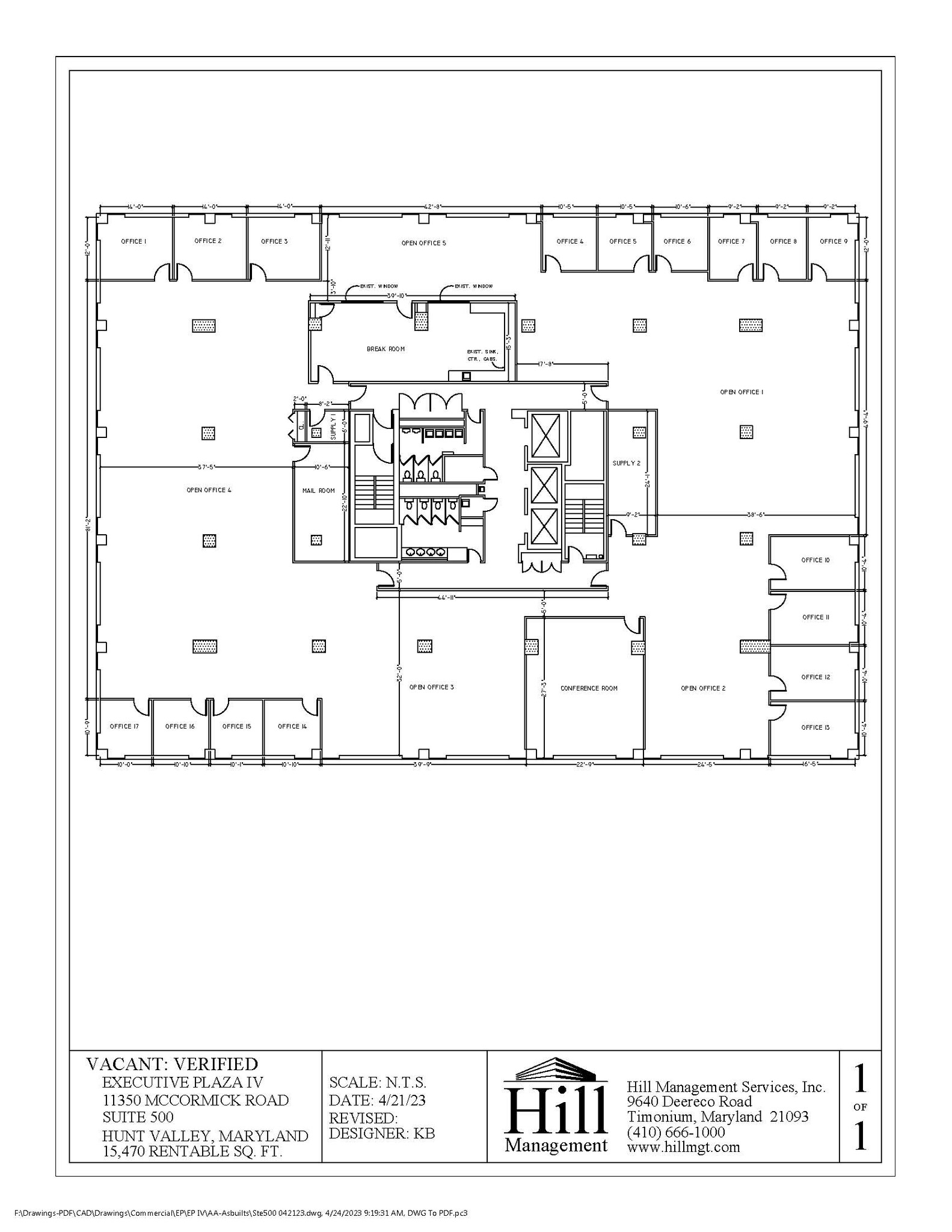 11350 McCormick Rd, Hunt Valley, MD en alquiler Plano de la planta- Imagen 1 de 1