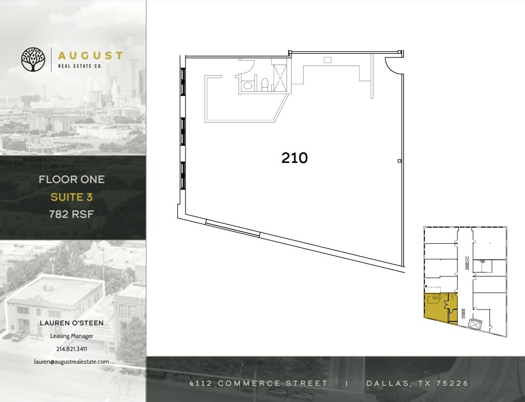 4100 Commerce St, Dallas, TX en alquiler Plano de la planta- Imagen 1 de 4