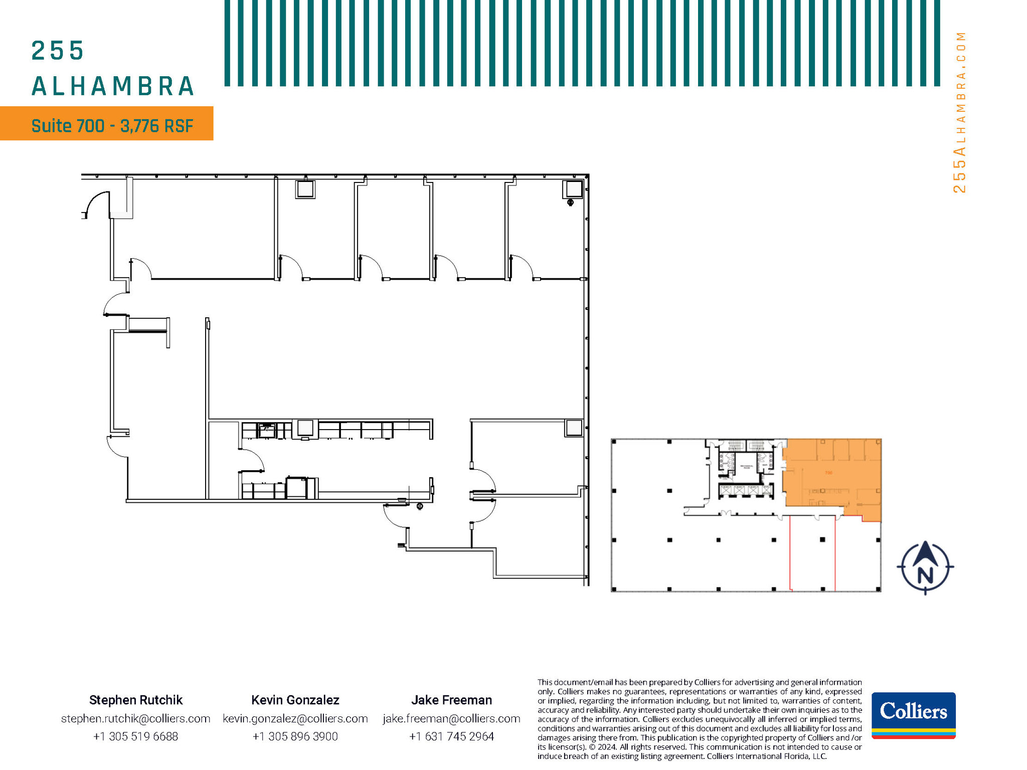 255 Alhambra Cir, Coral Gables, FL en alquiler Plano de la planta- Imagen 1 de 1