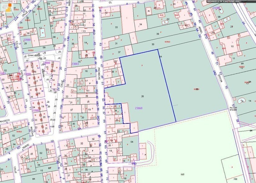 Nave en Argamasilla de Alba, Ciudad Real en venta - Plano de solar - Imagen 3 de 3