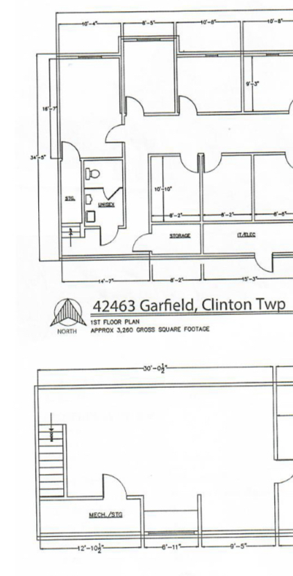 42463-42469 Garfield Rd, Clinton Township, MI en alquiler Plano de la planta- Imagen 1 de 1