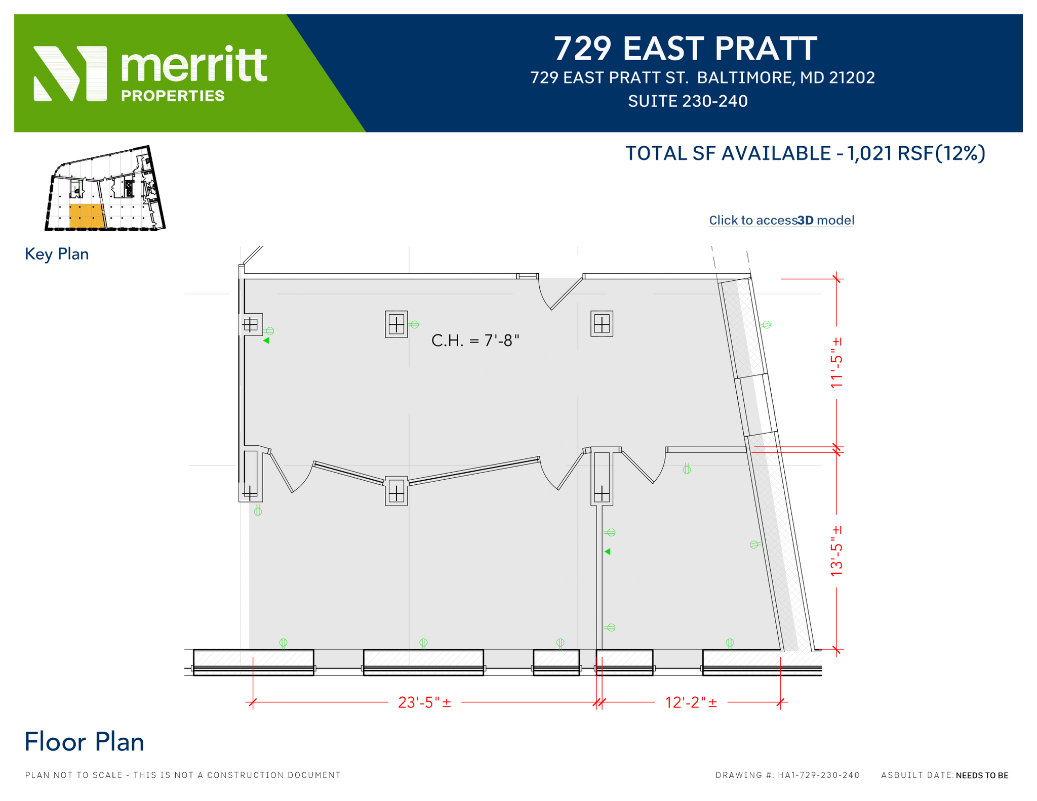 729 E Pratt St, Baltimore, MD en alquiler Plano de la planta- Imagen 1 de 1