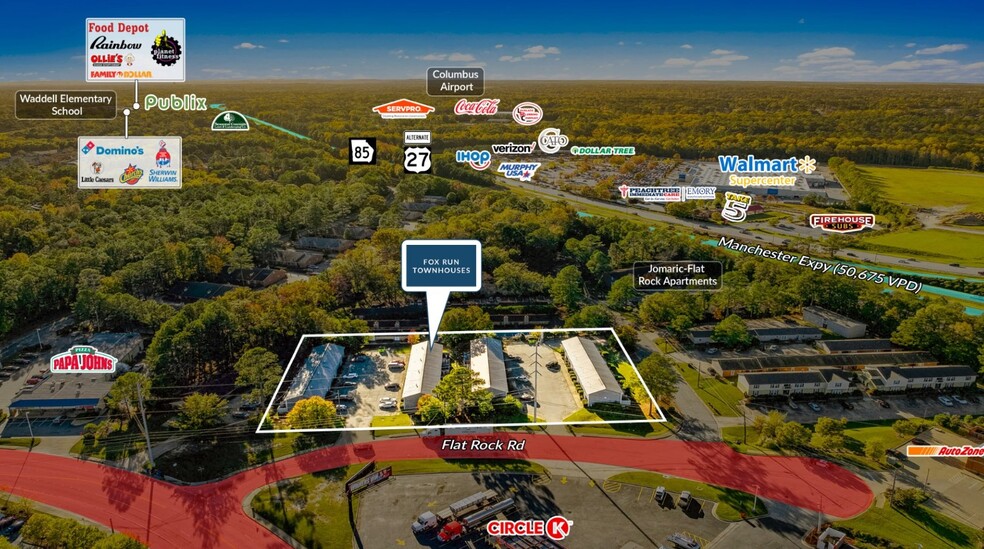 6425 Flat Rock Rd, Columbus, GA en venta - Vista aérea - Imagen 3 de 13