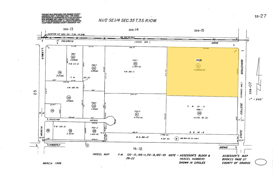 541-555 S State College Blvd, Fullerton, CA en venta - Plano de solar - Imagen 3 de 4