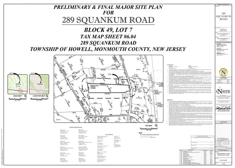 289 Squankum Rd, Howell, NJ en venta - Plano del sitio - Imagen 2 de 2