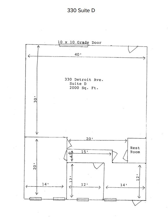 300-330 Detroit Ave, Monroe, MI en alquiler Plano de la planta- Imagen 1 de 1