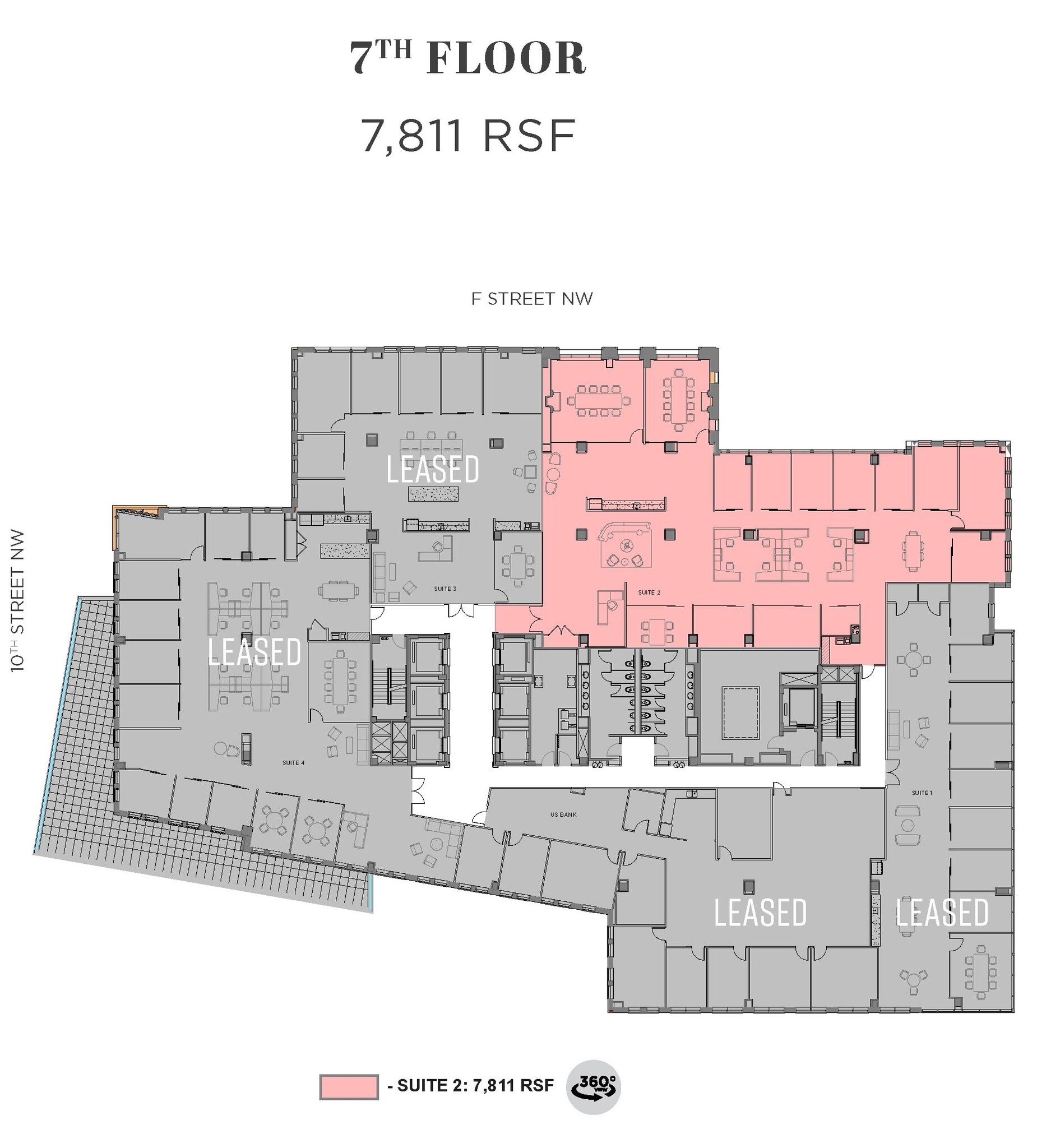 950 F St NW, Washington, DC en alquiler Plano de la planta- Imagen 1 de 9