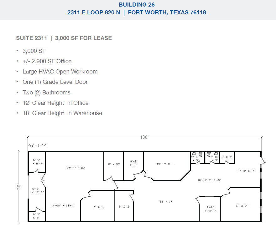 2501-2519 Gravel Dr, Fort Worth, TX en alquiler Plano de la planta- Imagen 1 de 1