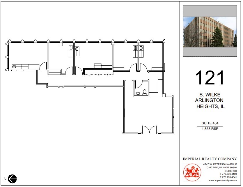 121 S Wilke Rd, Arlington Heights, IL en alquiler Plano de la planta- Imagen 1 de 1