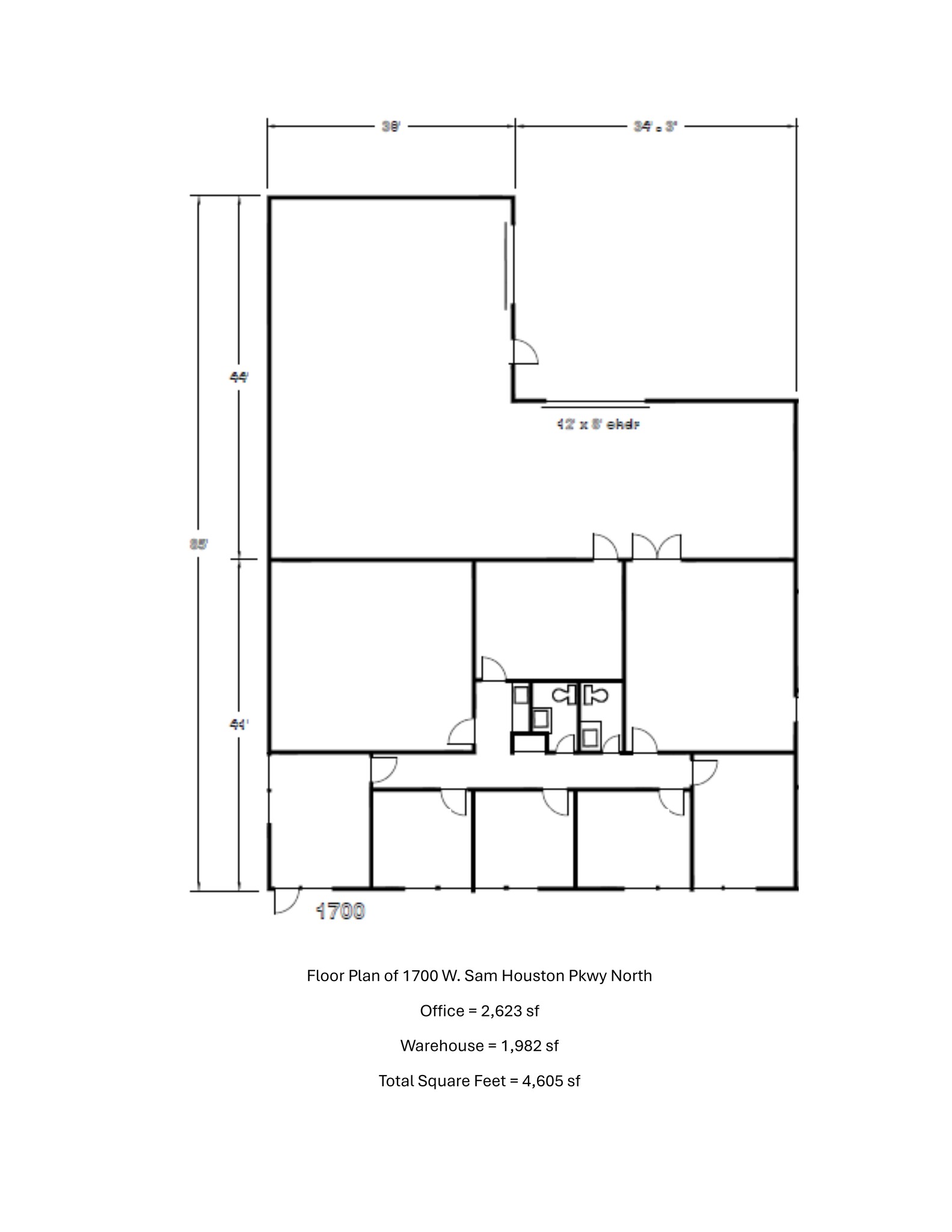 1700-1750 W Sam Houston Pky N, Houston, TX en alquiler Plano del sitio- Imagen 1 de 1