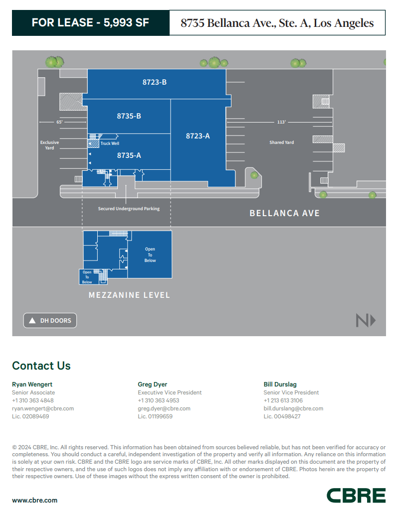 8701 Bellanca Ave, Los Angeles, CA en alquiler Plano de la planta- Imagen 1 de 1