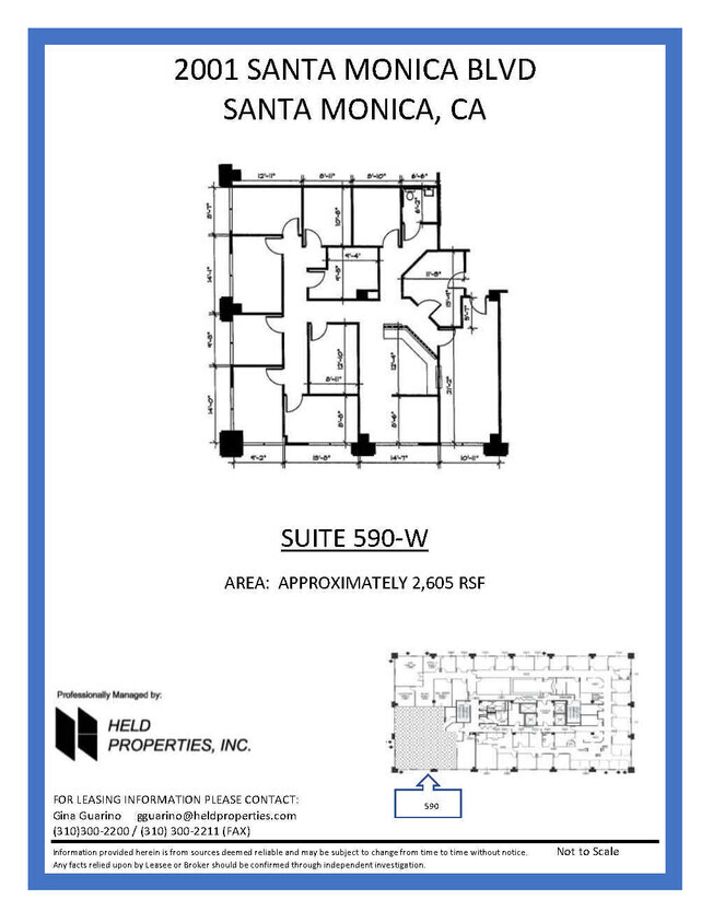 2001 Santa Monica Blvd, Santa Monica, CA en alquiler Plano de la planta- Imagen 1 de 1