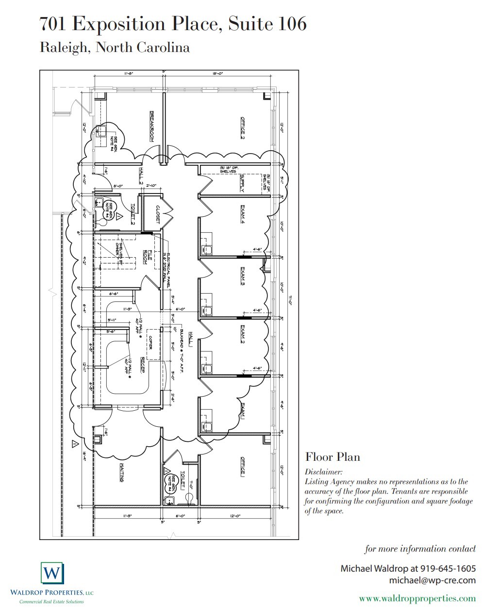 701 Exposition Pl, Raleigh, NC en alquiler Plano de la planta- Imagen 1 de 1