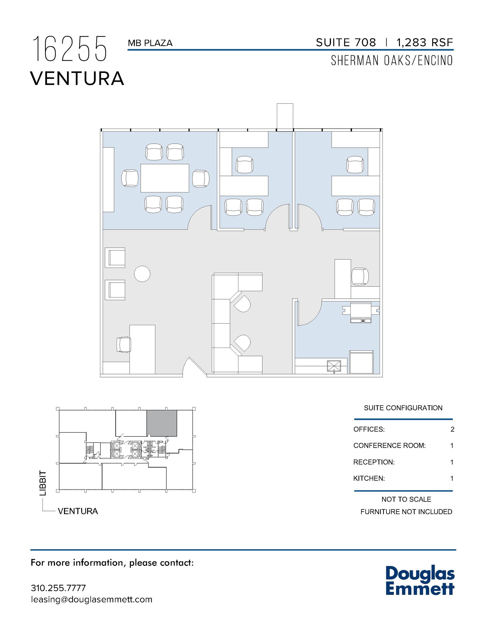 16255 Ventura Blvd, Encino, CA en alquiler Plano de la planta- Imagen 1 de 1