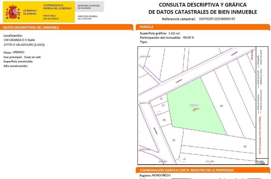 Camiño Granda D, 5, O Valadouro, Lugo en venta - Plano del sitio - Imagen 2 de 18