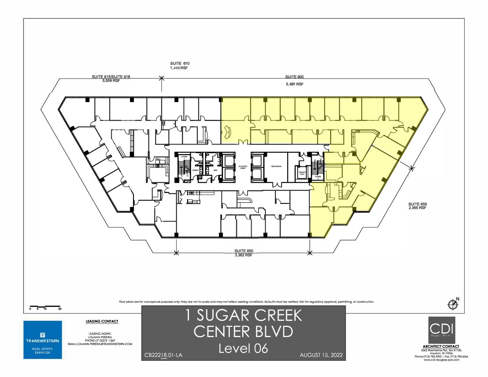 1 Sugar Creek Center Blvd, Sugar Land, TX en alquiler Plano de la planta- Imagen 1 de 1