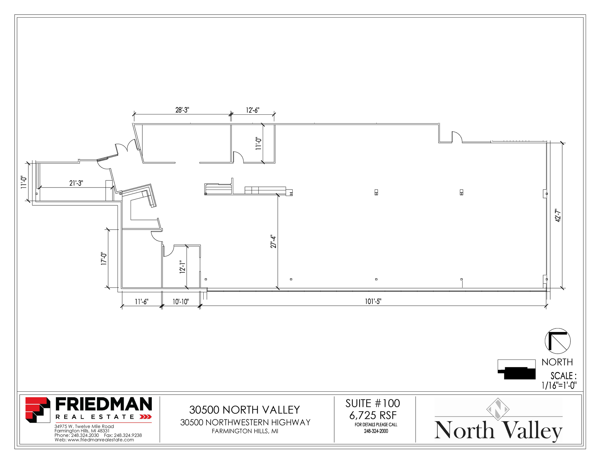 30500 Northwestern Hwy, Farmington Hills, MI en alquiler Plano de la planta- Imagen 1 de 2