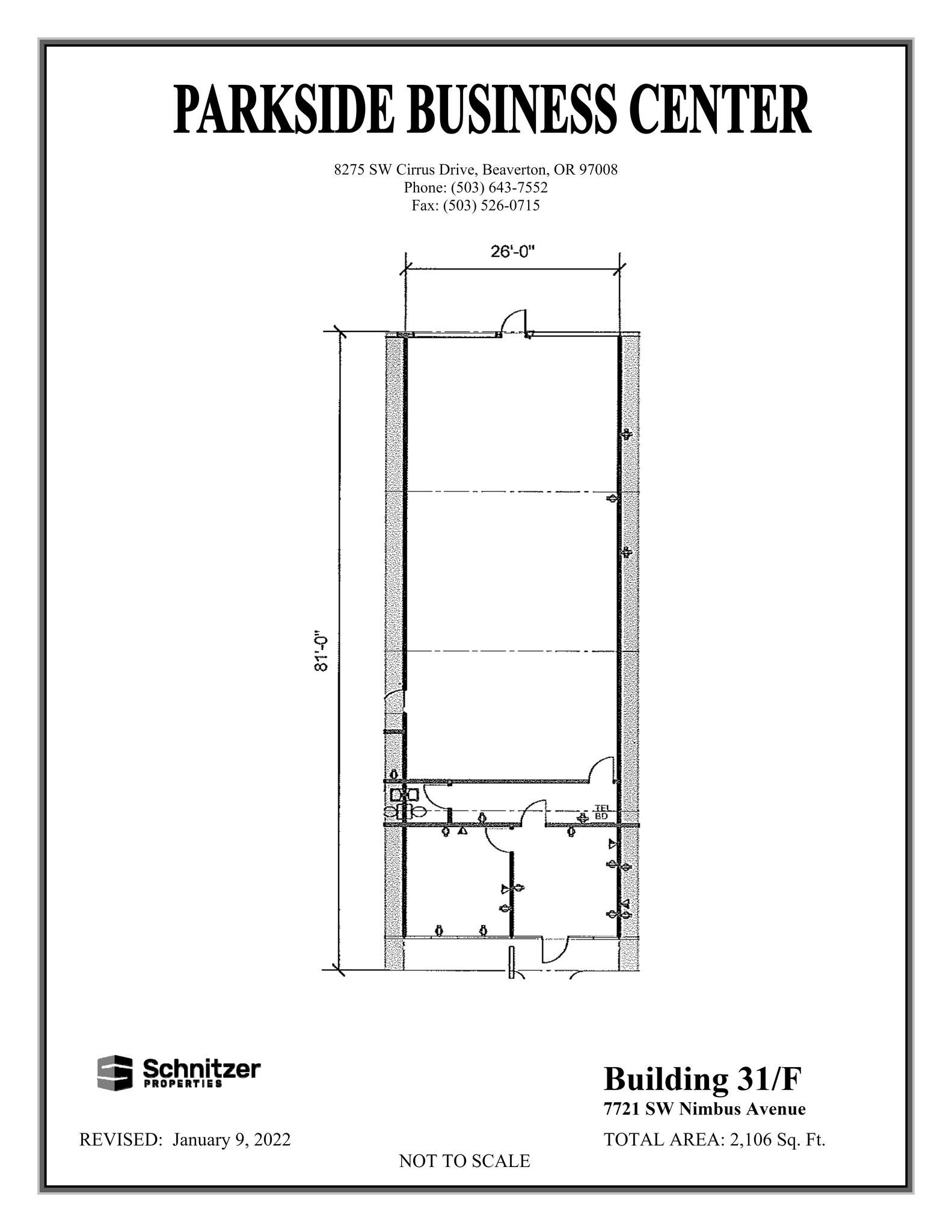 8362-8380 SW Nimbus Ave, Beaverton, OR en alquiler Plano del sitio- Imagen 1 de 2