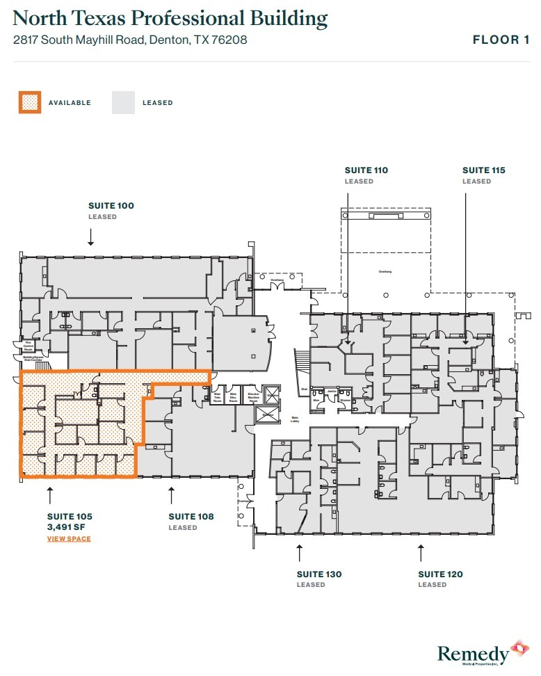 2817 S Mayhill Rd, Denton, TX en alquiler Plano de la planta- Imagen 1 de 2