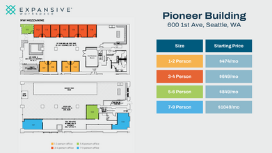 600 1st Ave, Seattle, WA en alquiler Plano de la planta- Imagen 1 de 4