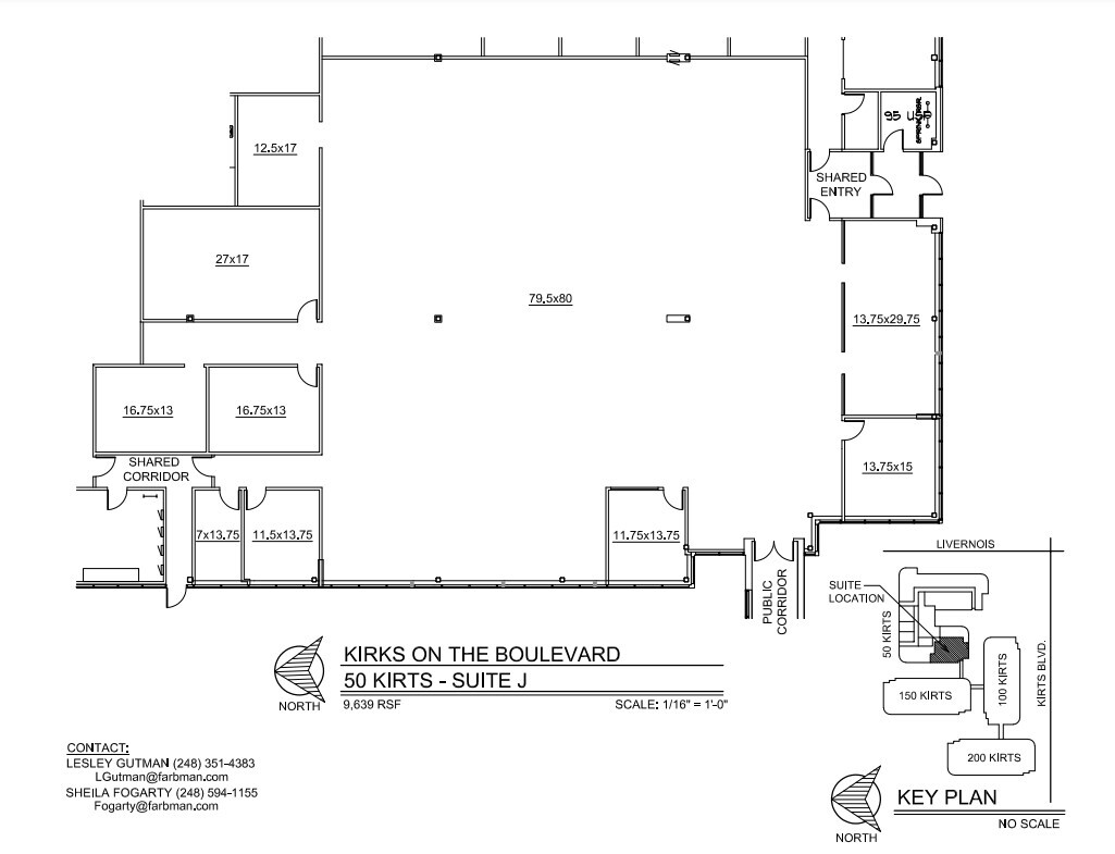 50 Kirts Blvd, Troy, MI en alquiler Plano de la planta- Imagen 1 de 1