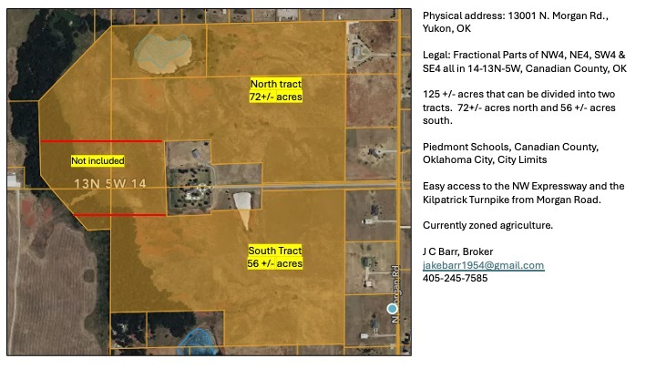 13001 N Morgan Rd, Yukon, OK en venta - Vista aérea - Imagen 1 de 9