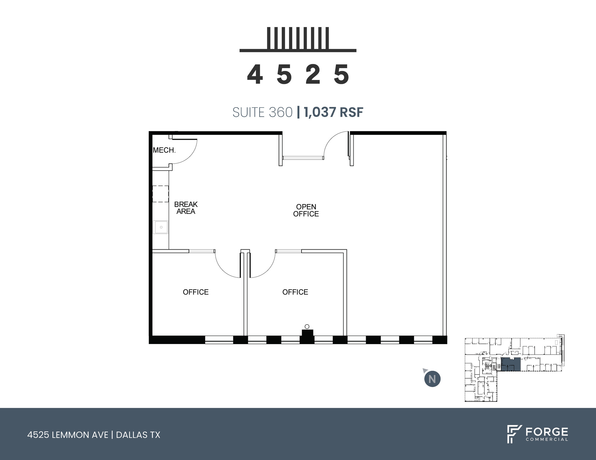 4525 Lemmon Ave, Dallas, TX en alquiler Plano de la planta- Imagen 1 de 4